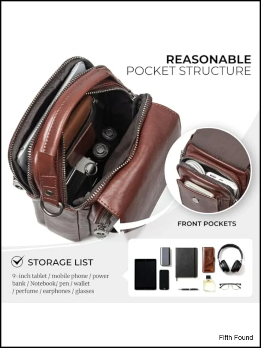 Genuine Leather Small Messenger Bag Crossbody